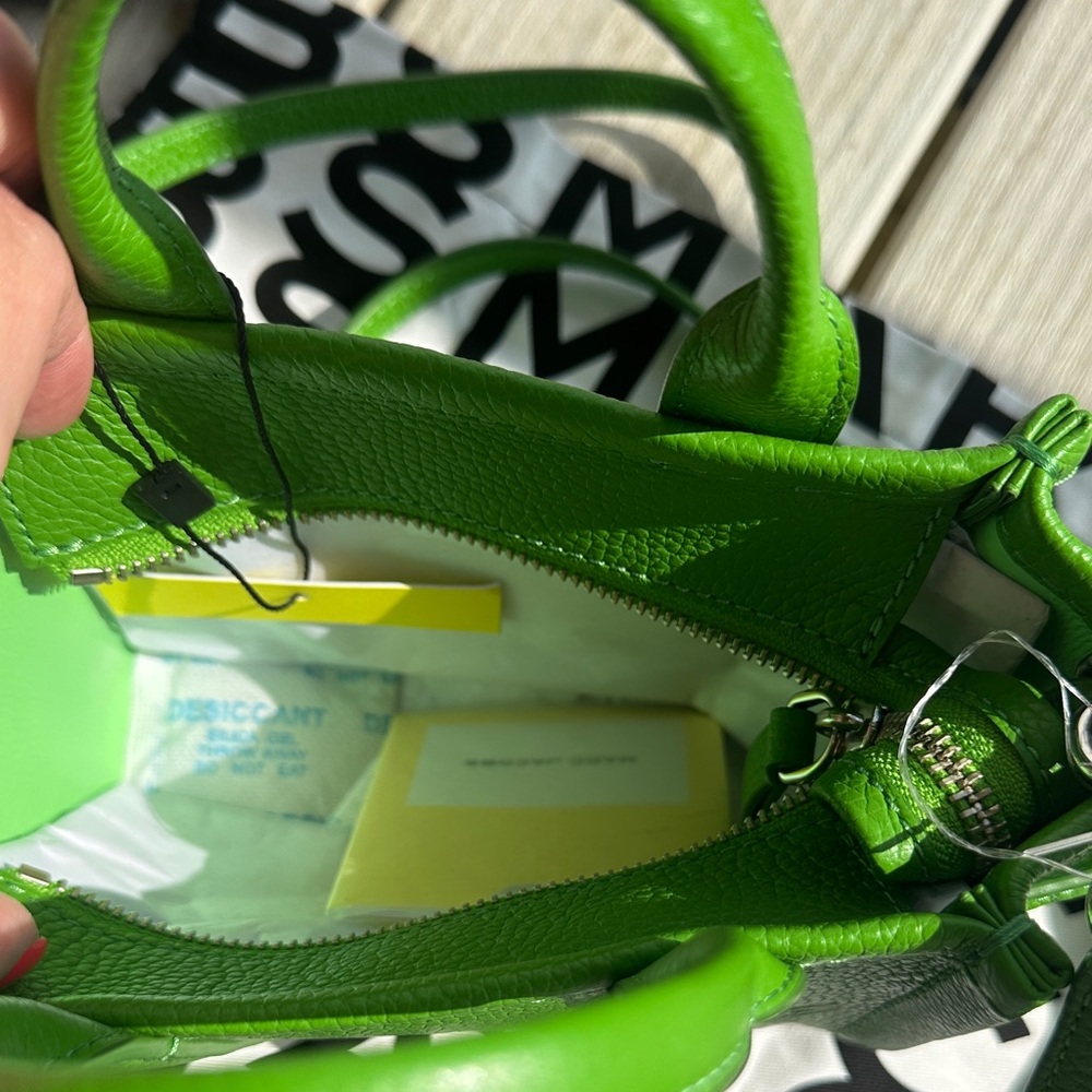 Marc Jacobs The Leather Green Crossbody Tote Bag - Picture 5 of 8